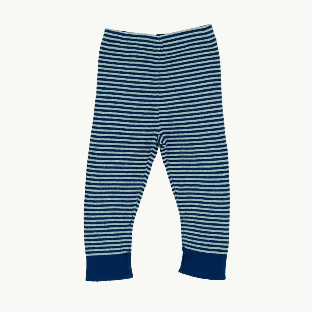 Gently Worn John Lewis striped knit leggings size 2-3 years