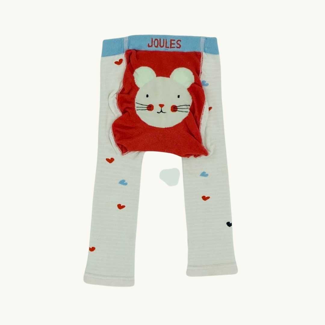 Gently Worn Joules cat knit leggings size 1-2 years