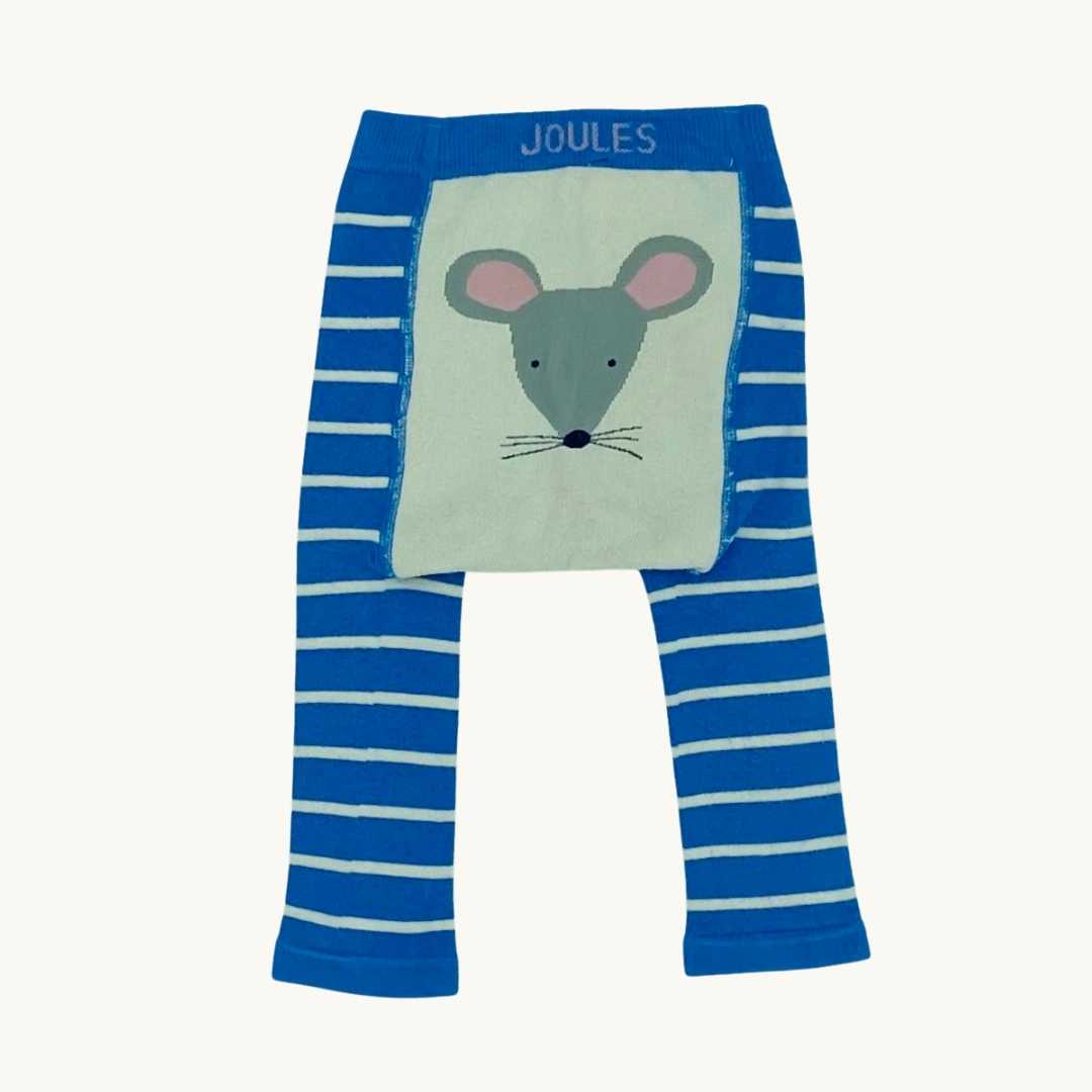 Gently Worn Joules mouse knit leggings size 1-2 years