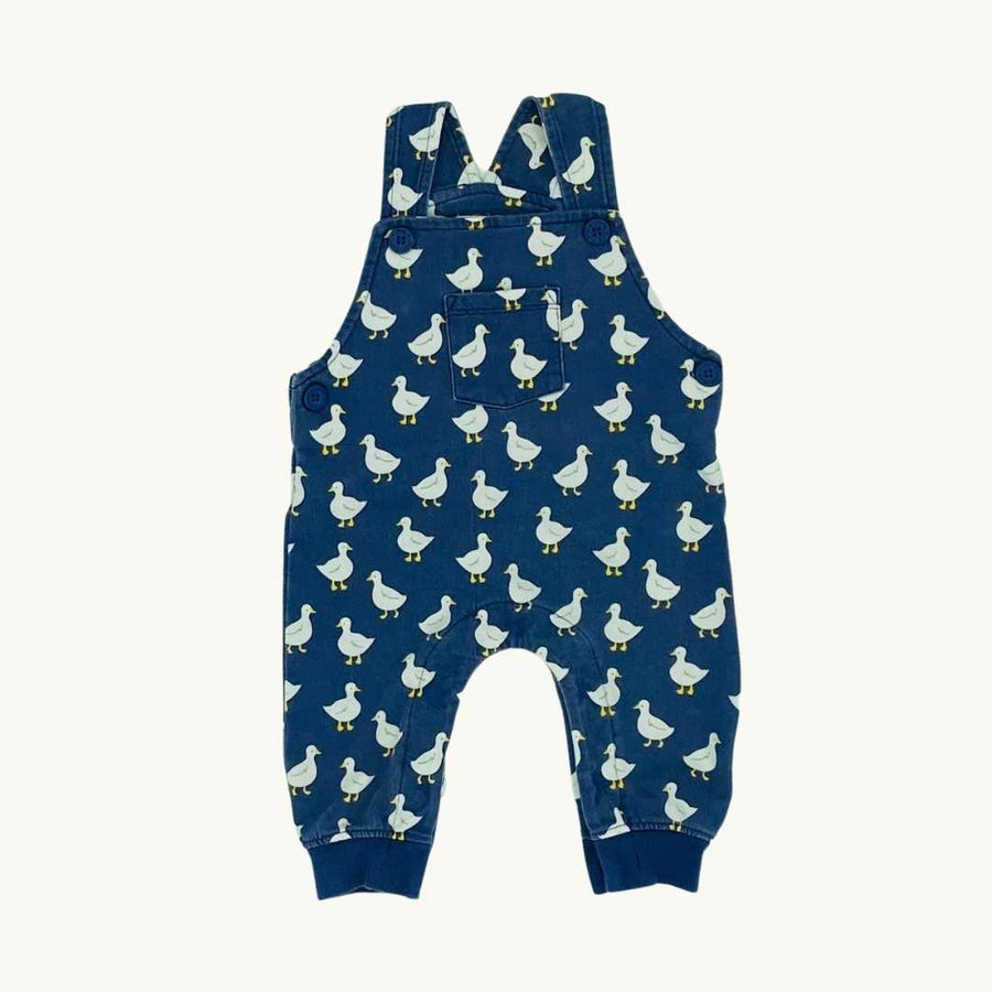 Hardly Worn JoJo Maman Bebe duck romper dungaree set size 3-6 months