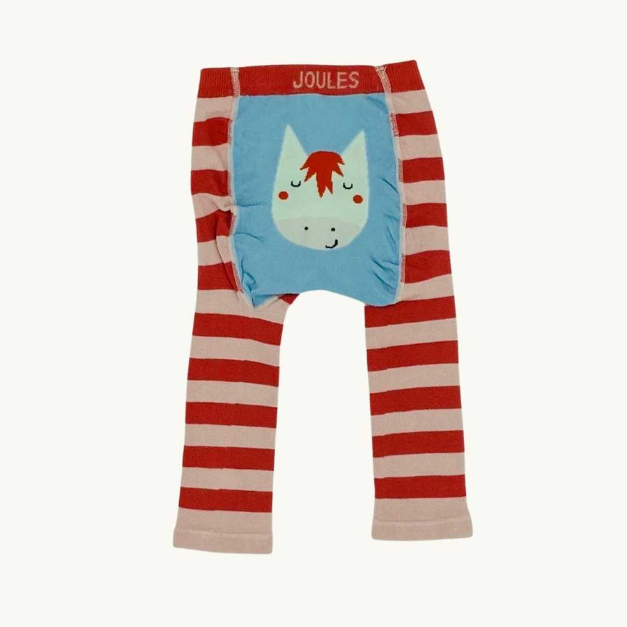 Gently Worn Joules horse knit leggings size 1-2 years