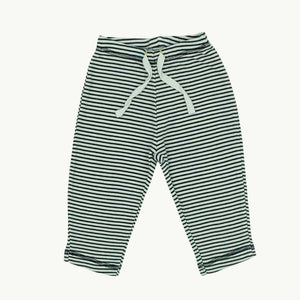 Gently Worn John Lewis black striped leggings size 3-6 months