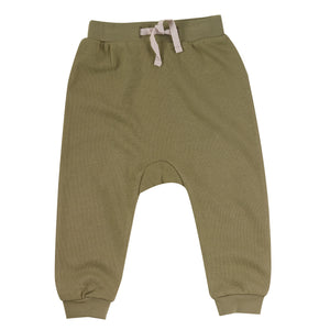 Jersey joggers in olive