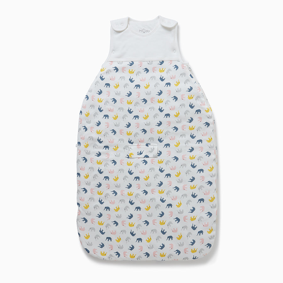 Clever Sleeping Bag in Little Elephant print