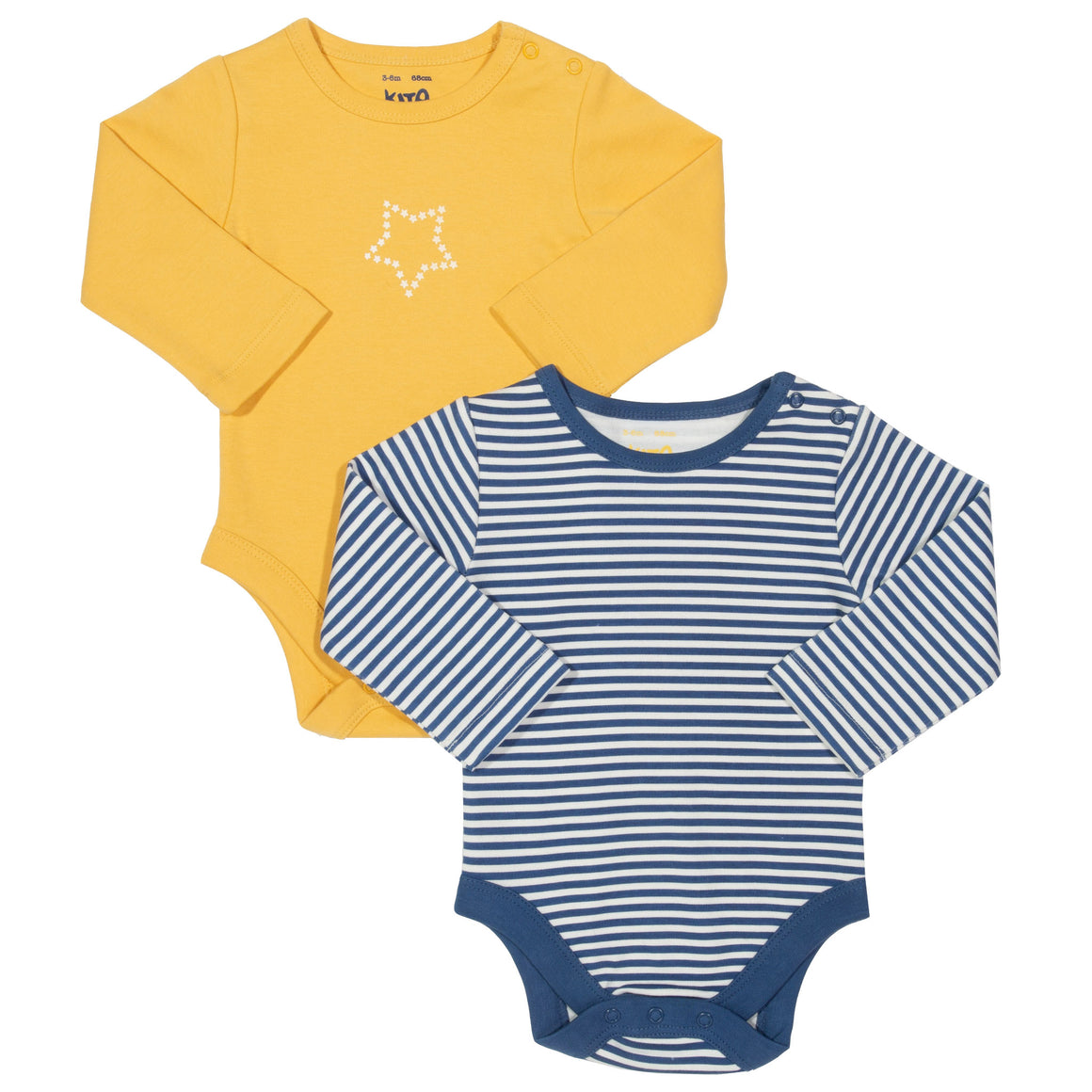 Bodysuit 2 pack with Star print & Navy stripe