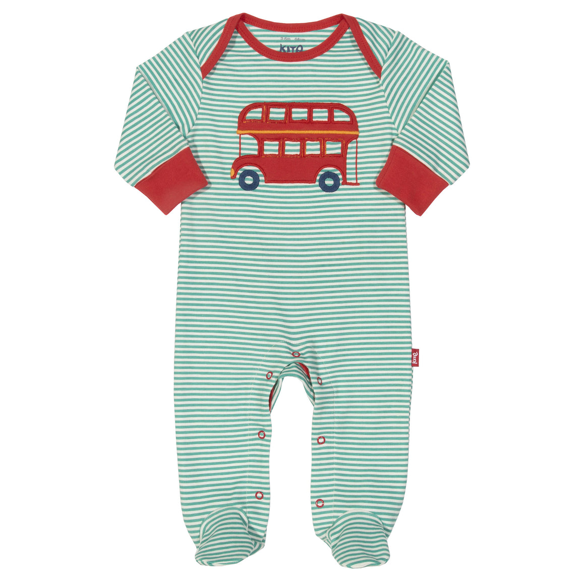 Stripy bus sleepsuit