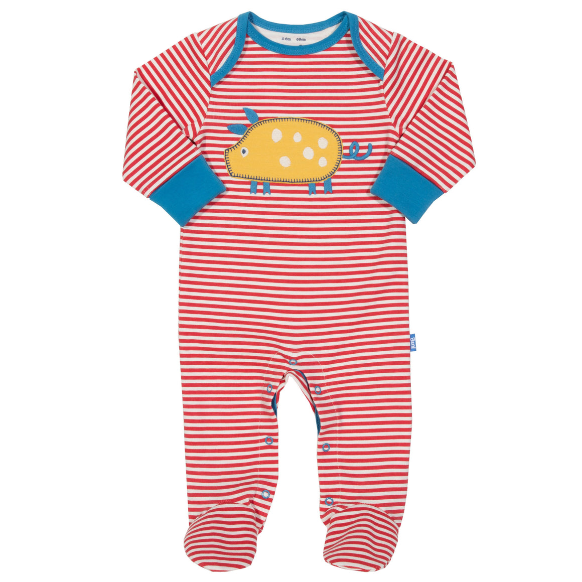 Farm Life stripe sleepsuit