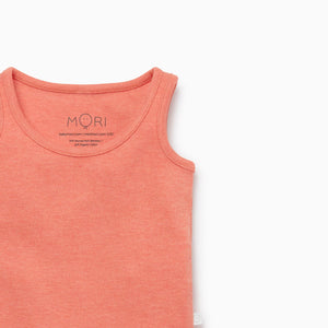 Sleeveless Tank Bodysuit in Coral