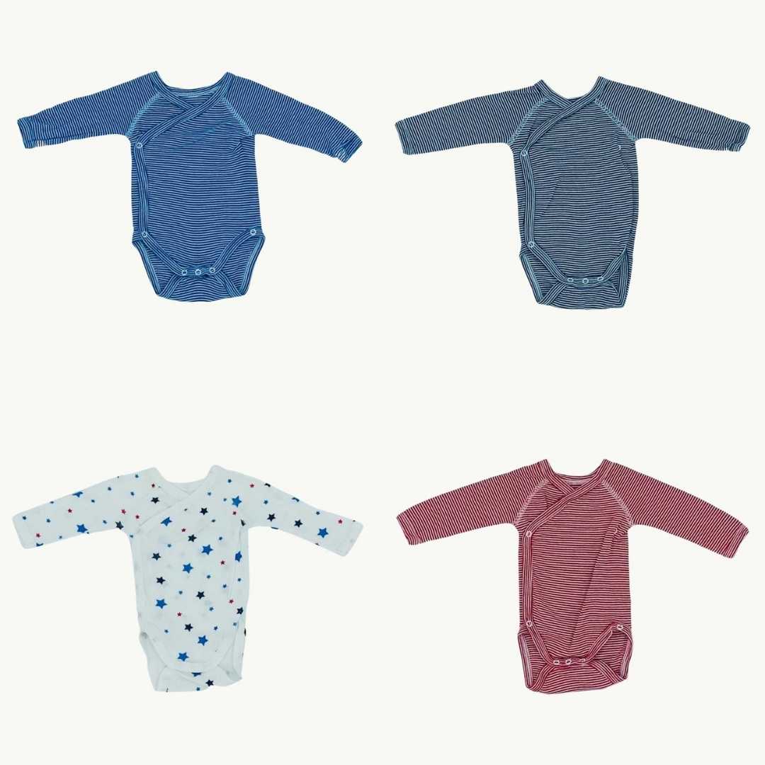 Hardly Worn Petit Bateau bodysuit bundle Size 0-1 month