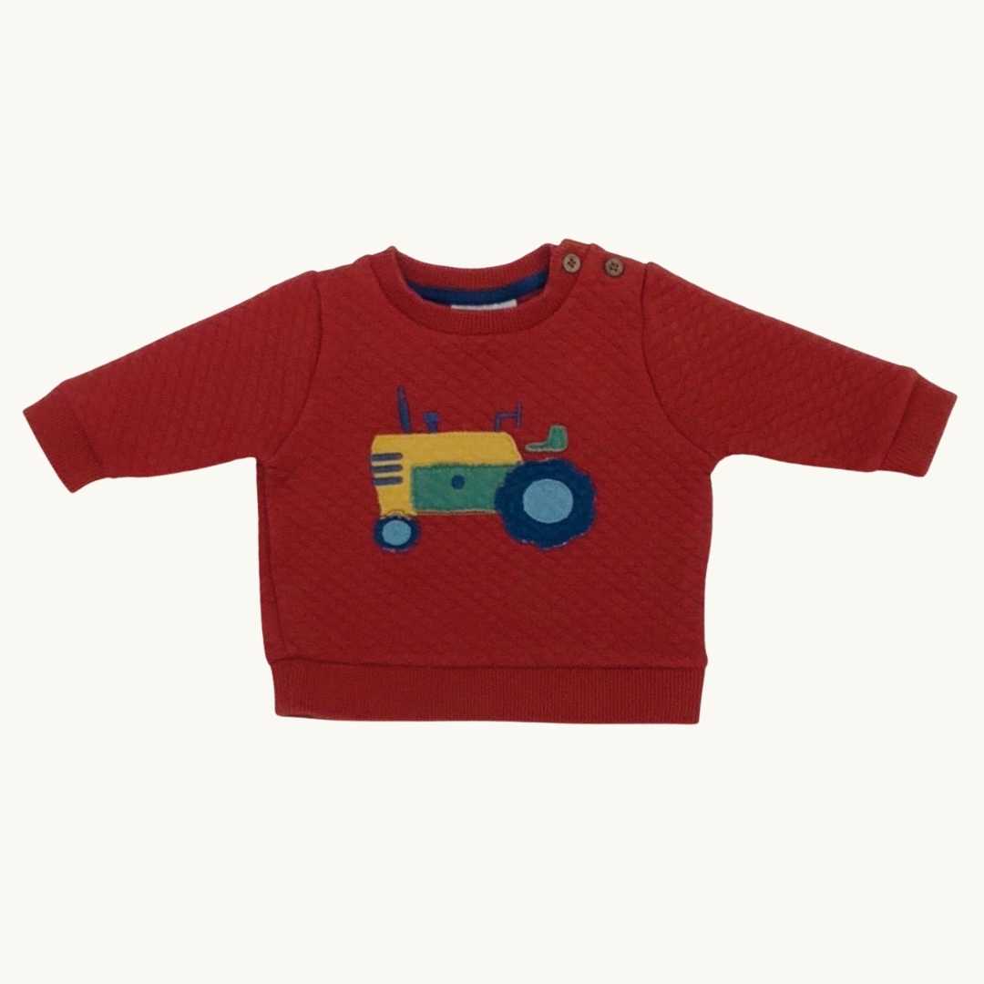 Gently Worn Kite tractor sweater size 0-3 months