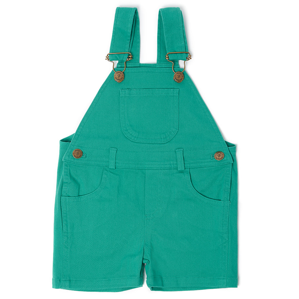 Dungaree Shorts in Emerald Green