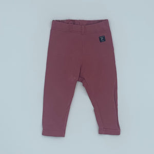 Gently Worn Polarn O Pyret brick-red leggings size 6-9 months