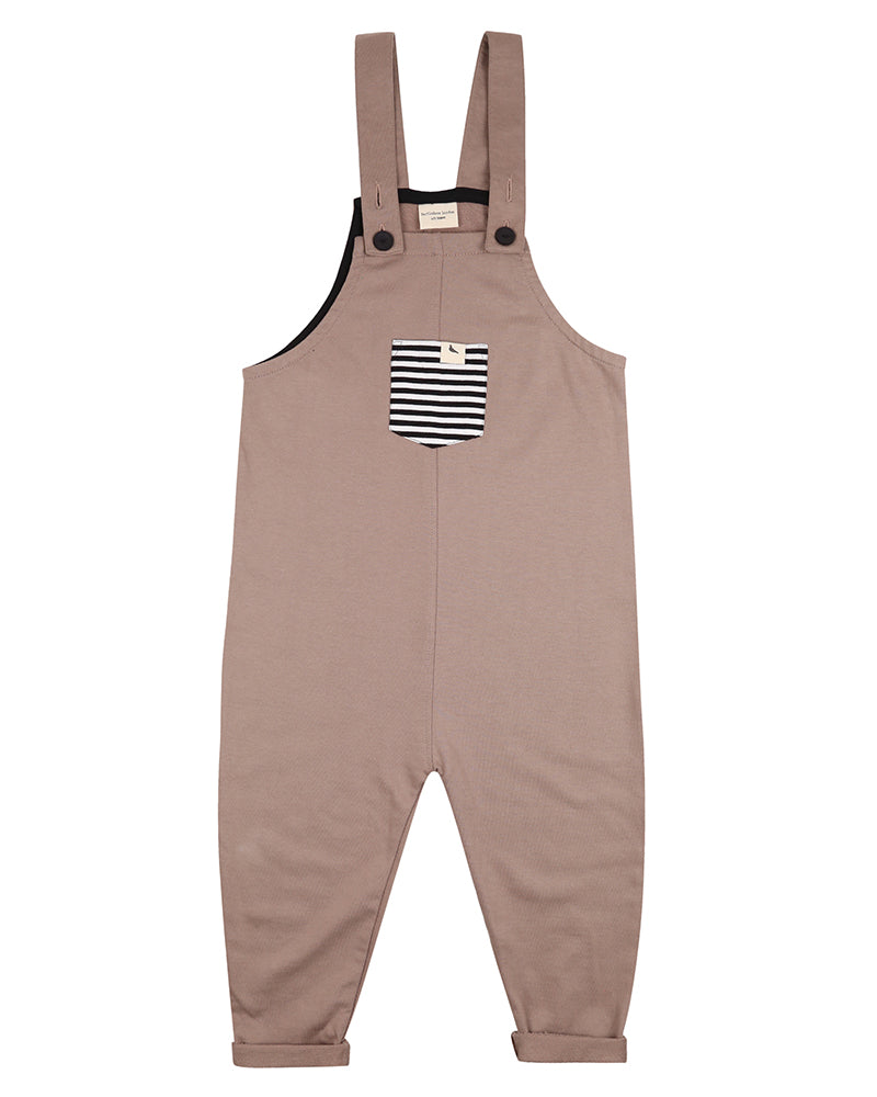 Stone easy-fit dungarees