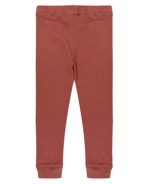 Rib Leggings in Brick