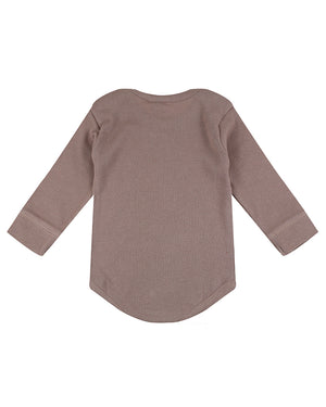 Rib bodysuit in stone