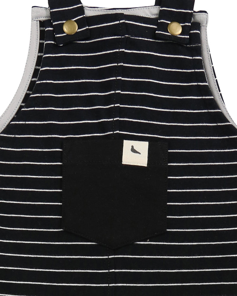 Stripe easy-fit dungarees