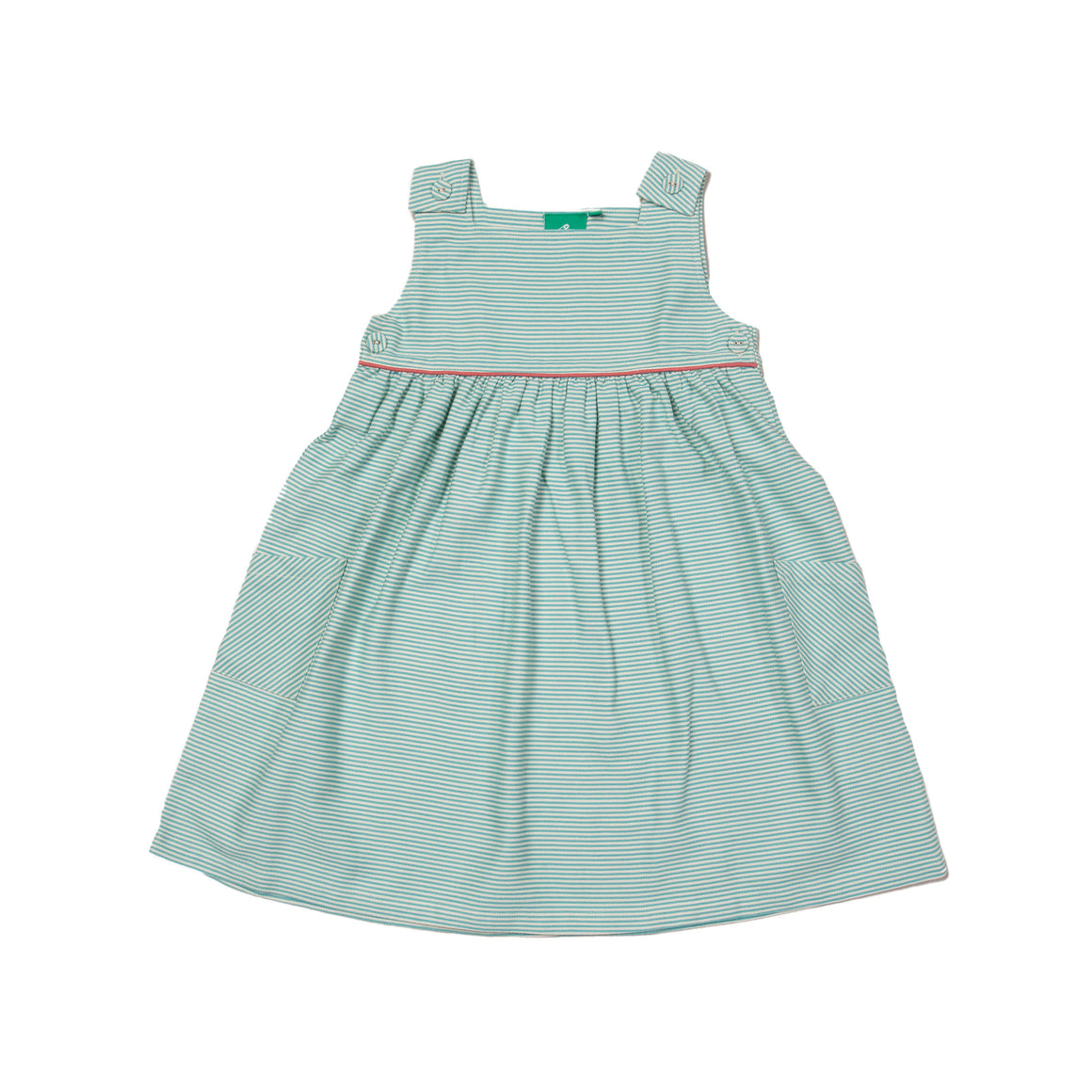 Corn Silk stripe pinafore dress