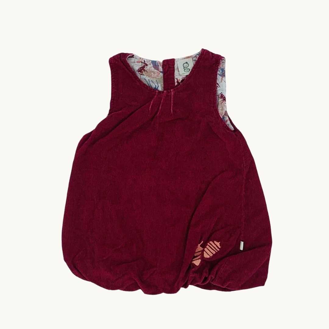Hardly Worn Green Baby red dress size 12-18 months