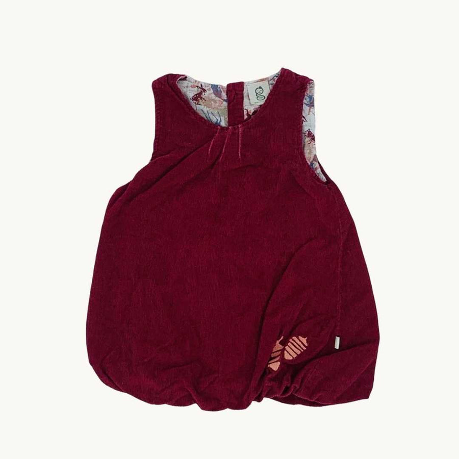 Hardly Worn Green Baby red dress size 12-18 months