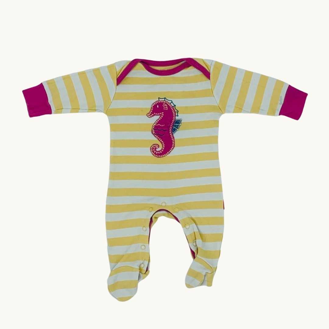 Needs TLC Kite seahorse sleepsuit size 0-3 months