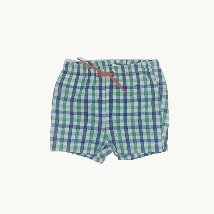 Gently Worn Boden checked shorts size 3-6 months