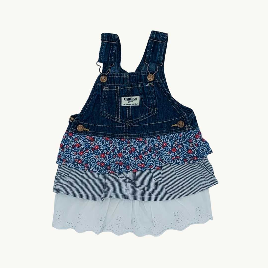 Hardly Worn Osh Kosh denim dress size 12-18 months