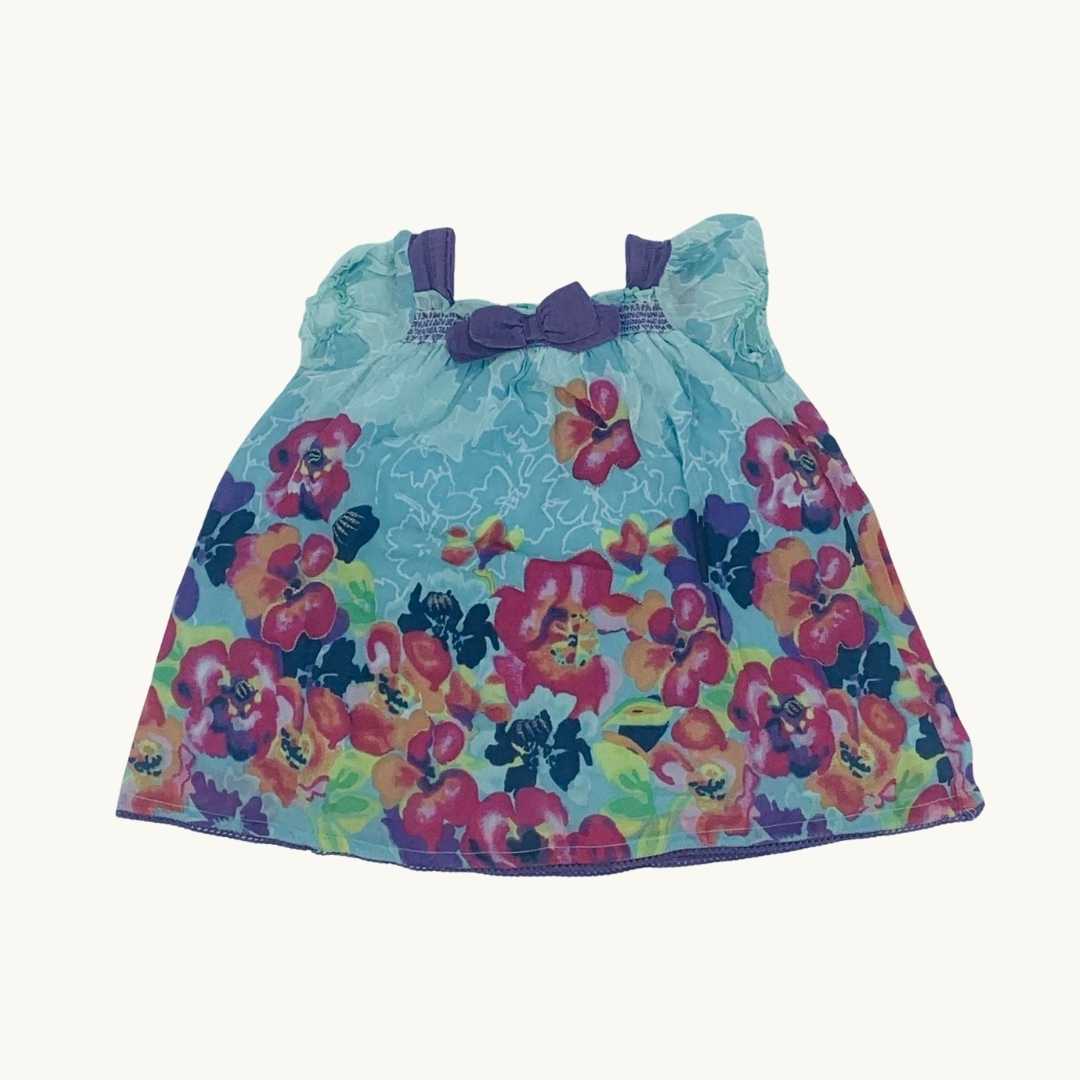 Gently Worn John Lewis flower top size 18-24 months