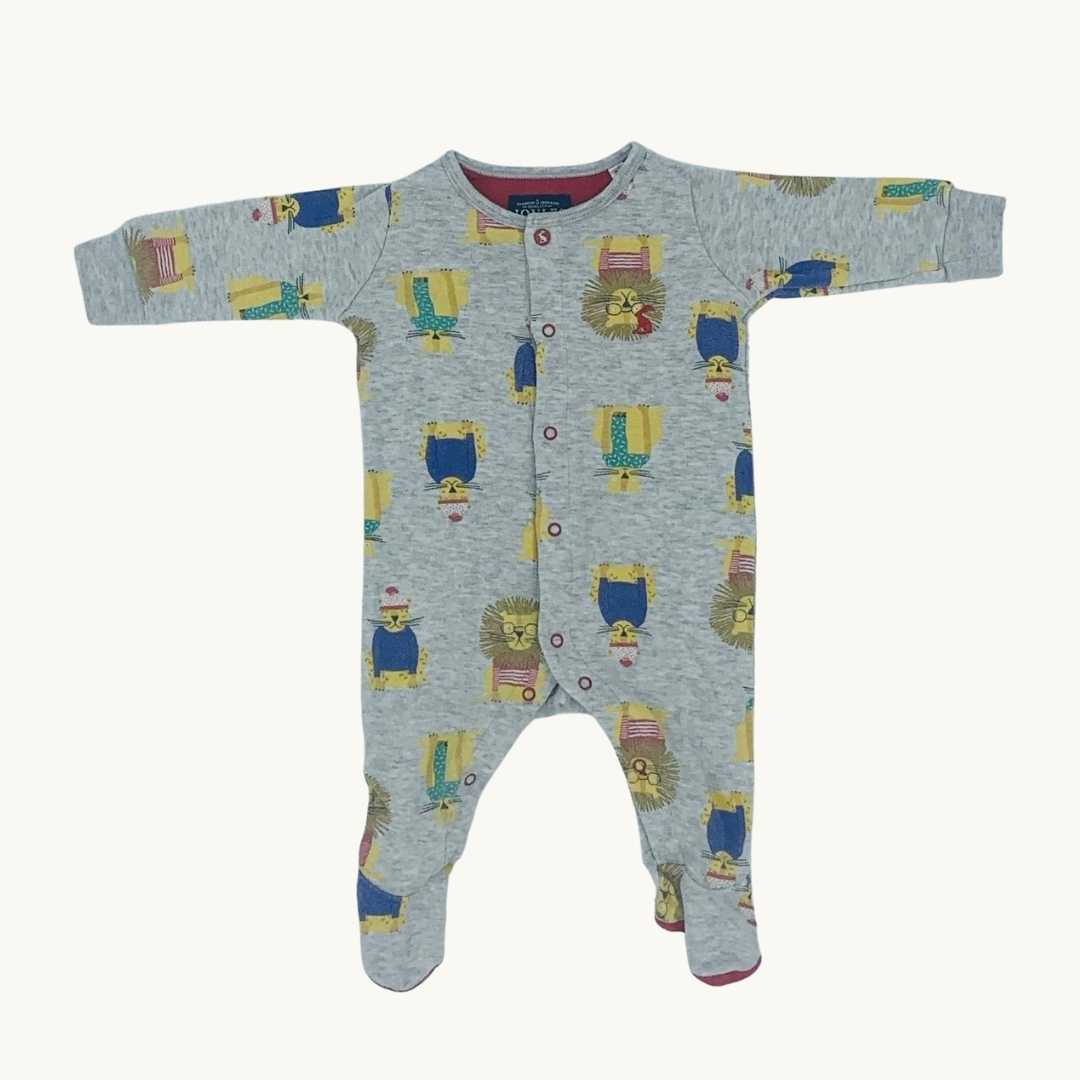 Gently Worn Joules cat sleepsuit size 0-3 months