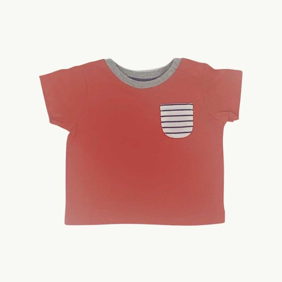 Hardly Worn Boden red t-shirt size 0-3 months