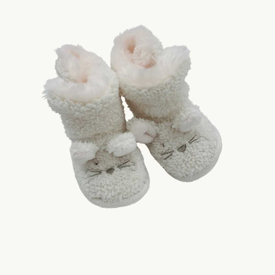 Gently Worn The White Company slippers size 6-12 months