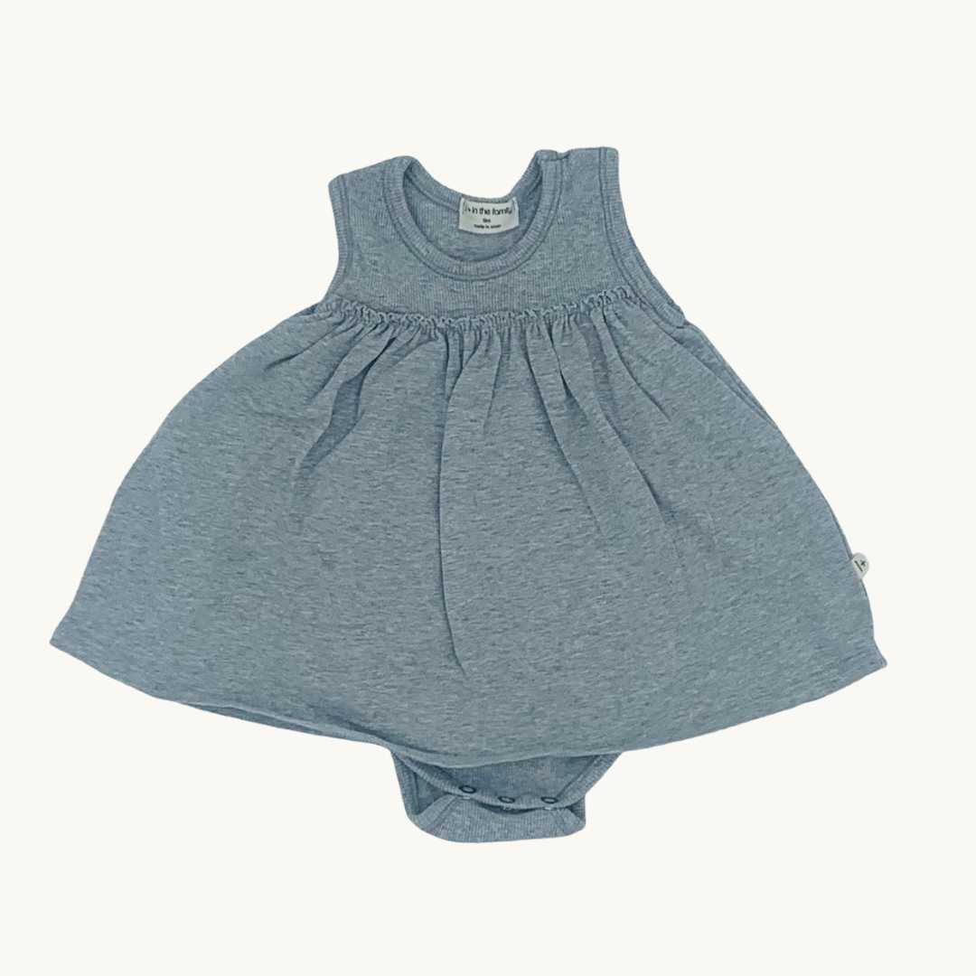 Never Worn +1 in the family grey all-in-one size 6-9 months