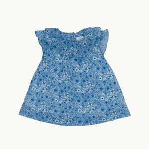 Hardly Worn Jacadi blue summer dress size 3-6 months
