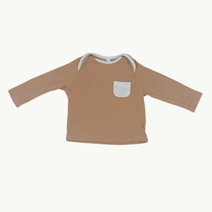 Hardly Worn Baby Mori orange top size 0-3 months