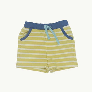 Gently Worn Boden yellow stripe shorts size 0-3 months