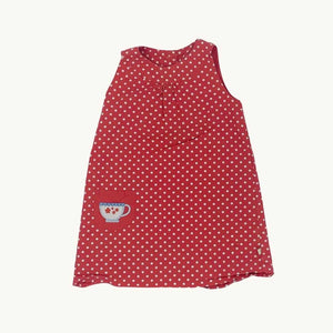 Gently Worn Frugi reversible peach sleeveless dress size 3-4 years