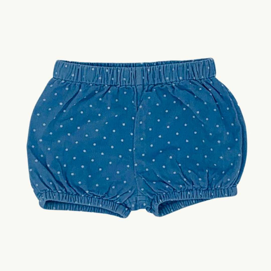 Hardly Worn Boden blue spotty cord bloomers size 6-12 months