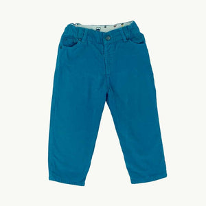 Hardly Worn Little Green Radicals blue cord trouser size 12-18 months
