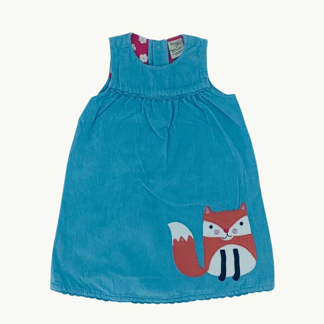 Hardly Worn Frugi fox cord dress size 12-18 months