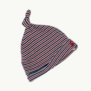 Hardly Worn Joules striped knotted hat size 3-6 months