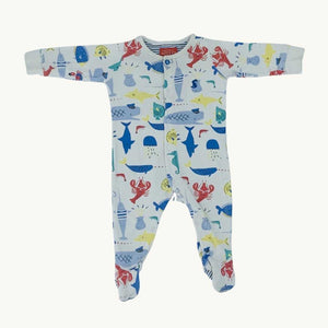 Gently Worn Joules sea animal sleepsuit size 3-6 months