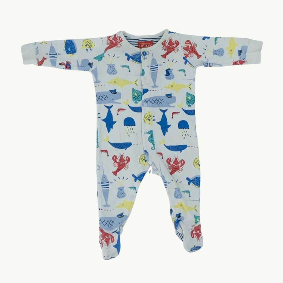 Gently Worn Joules sea animal sleepsuit size 3-6 months