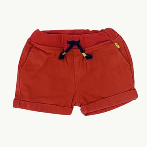 Hardly Worn Joules red cotton shorts size 3-6 months