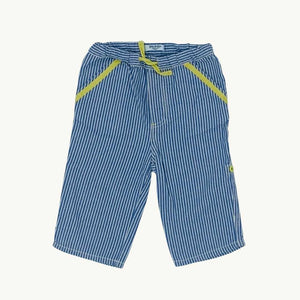 Hardly Worn Boden blue striped trousers size 6-12 months
