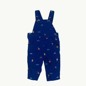 Hardly Worn John Lewis blue monkey & car dungarees size 3-6 months