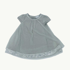 Hardly Worn The White Company grey tulle dress size 12-18 months