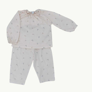 Hardly Worn The White Company pink flower pyjamas size 6-9 months
