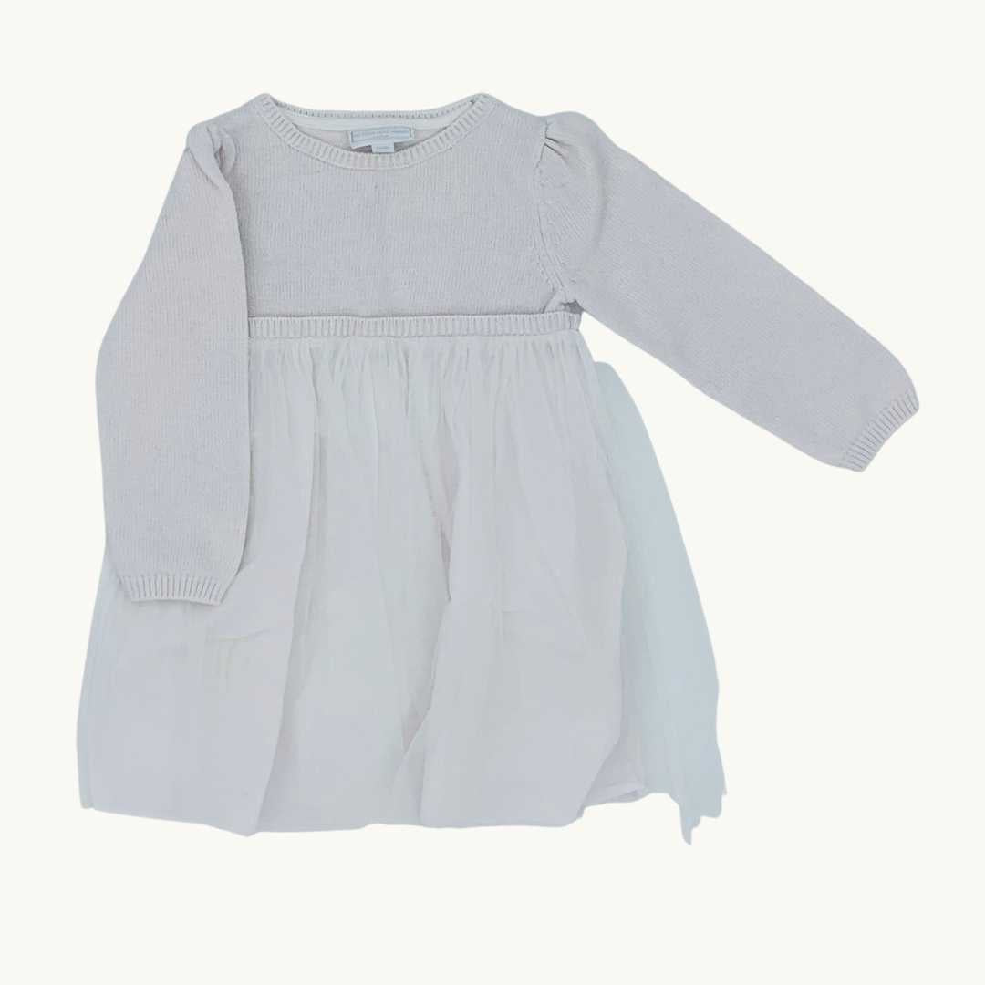 Hardly Worn The White Company pink knit dress size 2-3 years