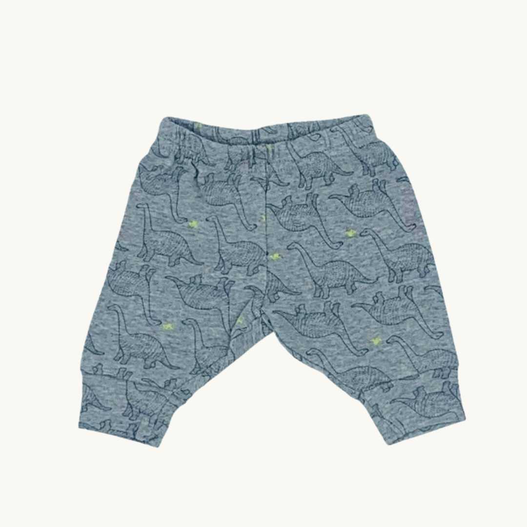 Hardly Worn Carters grey dinosaur joggers size Newborn