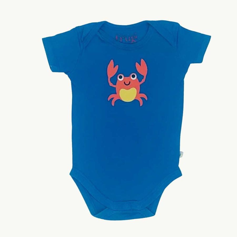 Hardly Worn Frugi blue crab bodysuit size 3-6 months