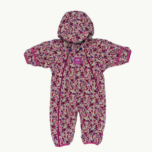 Hardly Worn Jojo Maman Bebe flower waterproof pramsuit size 0-3 months